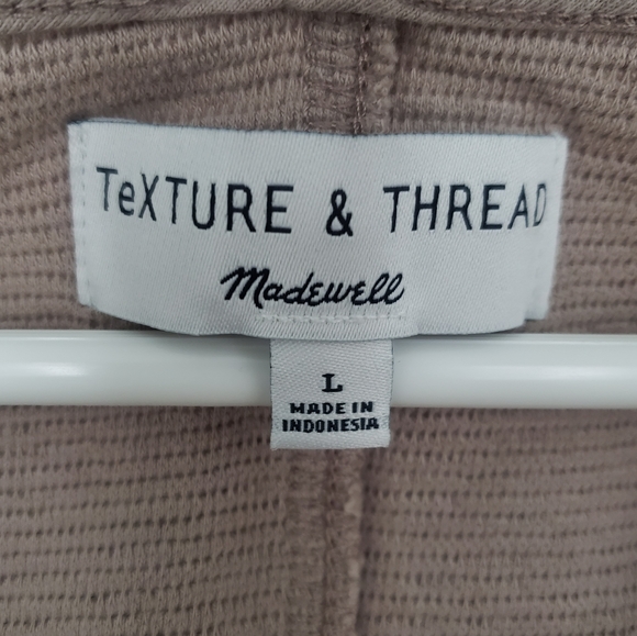 Madewell Texture & Thread Tie Front Top - Cocoa - Picture 2 of 2